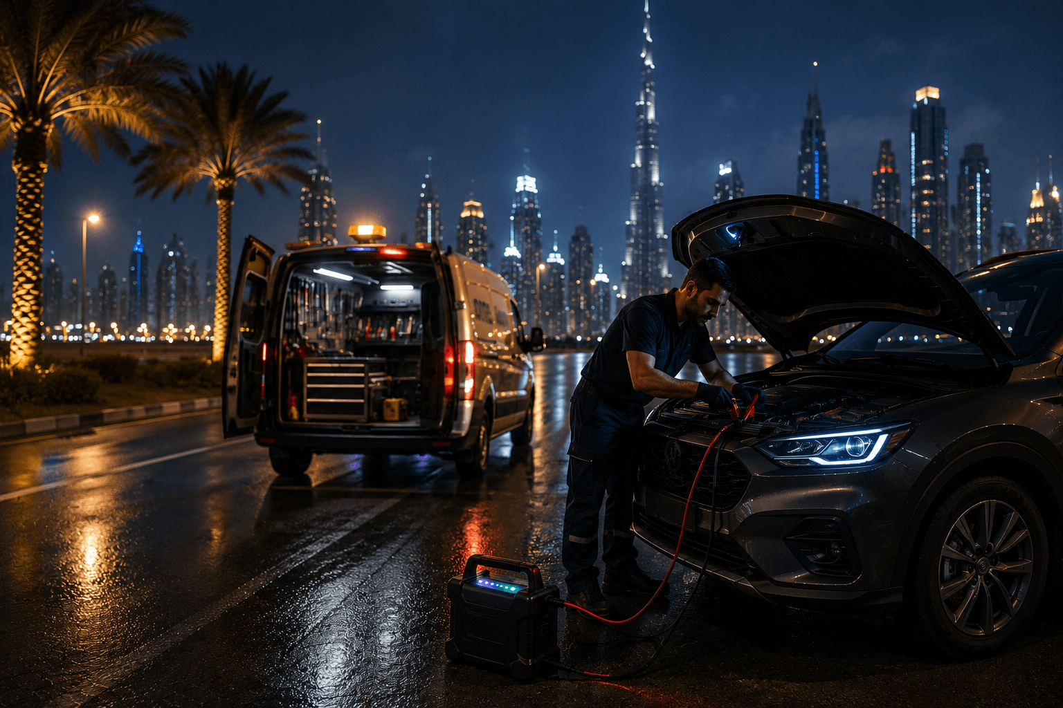 Service Time (Day or Night) - technician at work